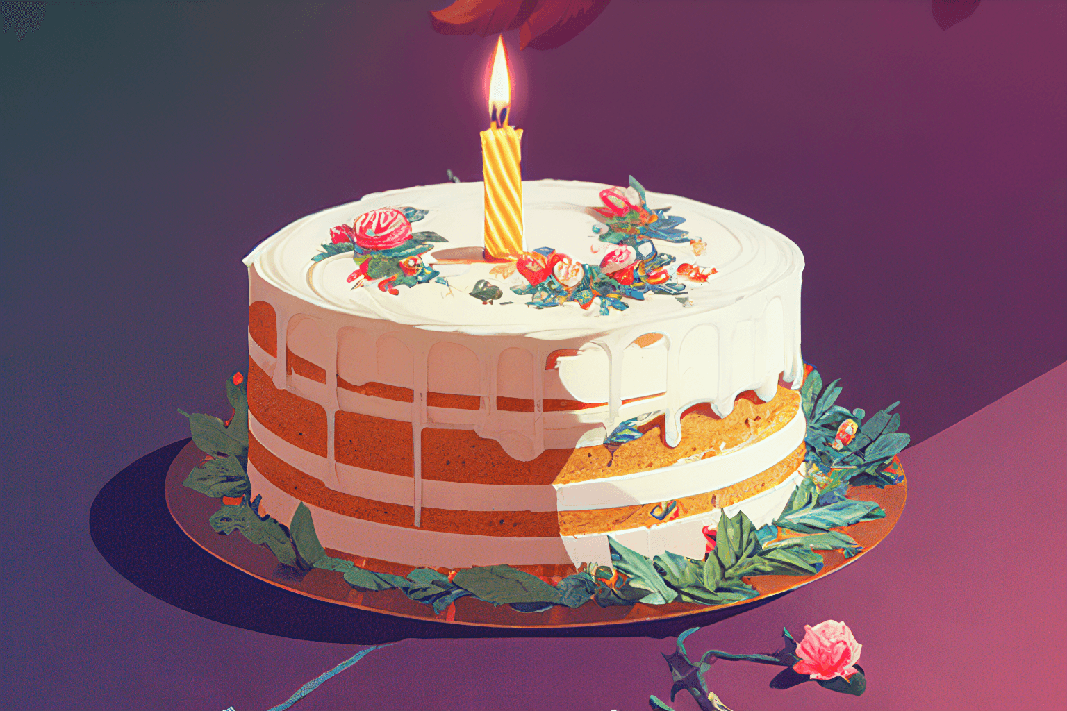Birthday cake for the birthday editor-in-chief